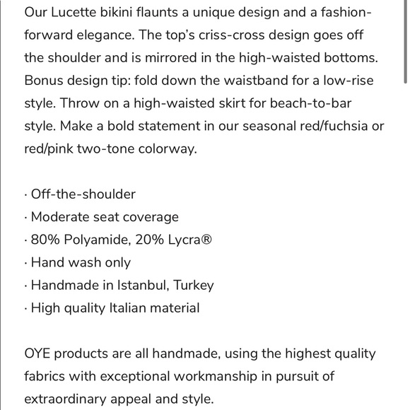 OYE Swimwear Lucette Coral Bikini Set, Small & Large - Picture 7 of 16